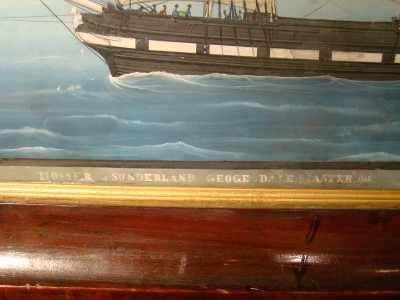 Detail of Antique British Ship Painting